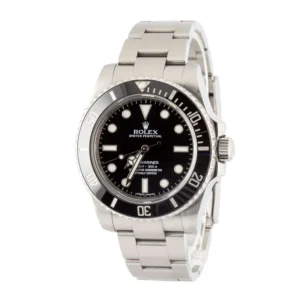 used black dial rolex submariner ref 114060 stainless steel