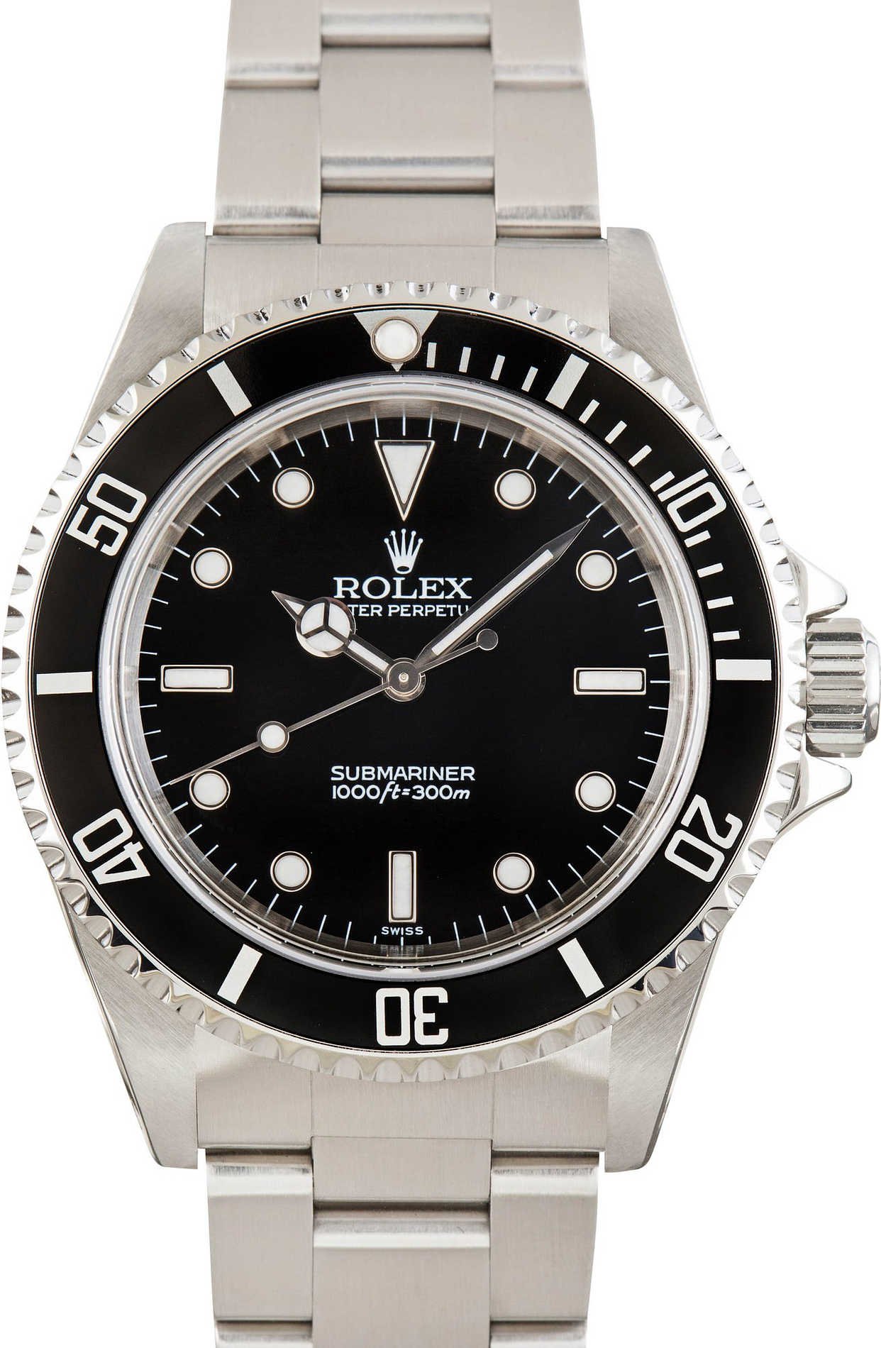 pre owned rolex no date submariner ref 14060 black
