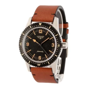 longines heritage skin diver black arabic dial
