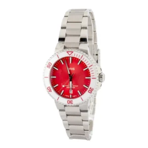 oris aquis date taste of summer red dial