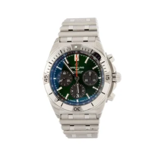 men's breitling chronomat b01 42 stainless steel green dial