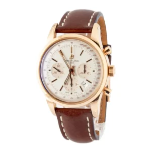 pre owned breitling transocean chronograph rb0152 rose gold