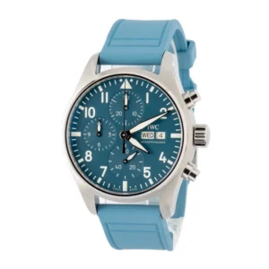 used iwc pilot's watch chronograph 41 iw388117 blue dial