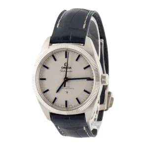 omega constellation globemaster platinum on leather