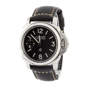 panerai luminor logo steel pam01084 black dial