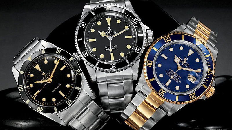 Rolex gold and blue stainless steel luxury watch – elegant dial and Oyster bracelet